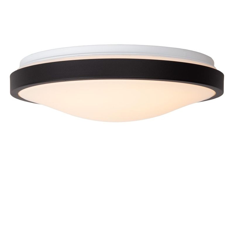 Lucide DASHER - Zapustené stropné svietidlo Kúpeľňa - Ø 34,8 cm - LED - 1x18W 2700K - IP44 - Čierna